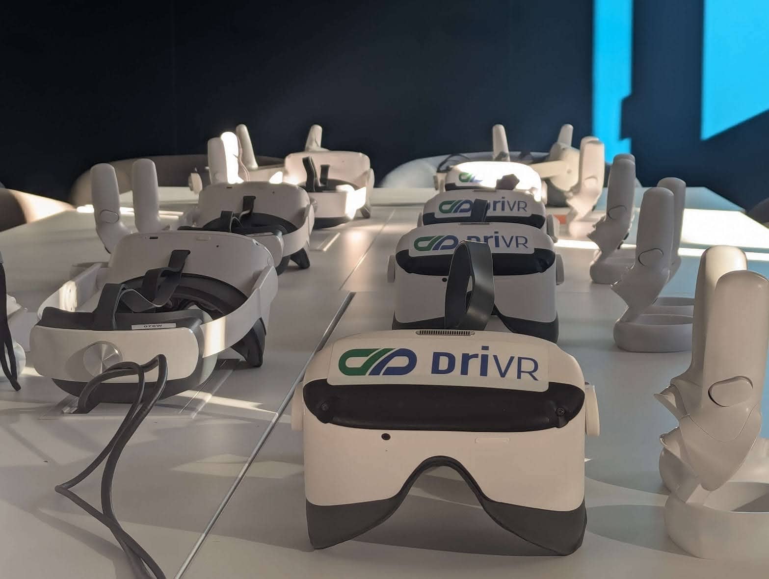 Casques DriVR prêts pour une session de formation